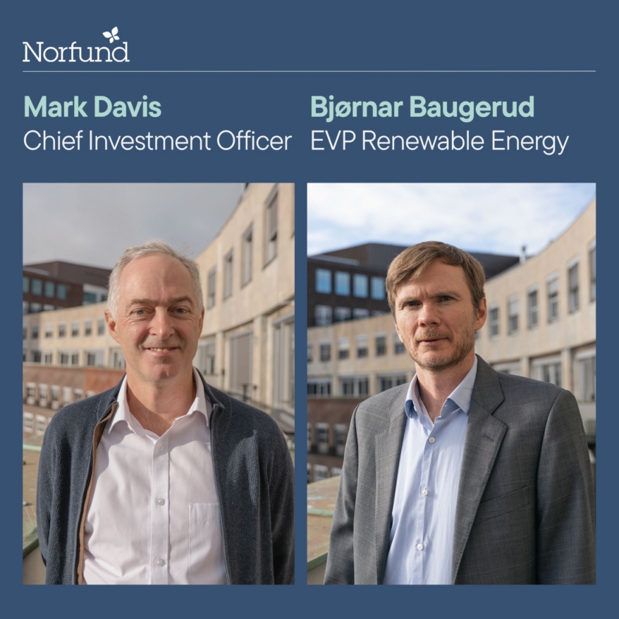 New Chief Investment Officer and new EVP for Renewable Energy